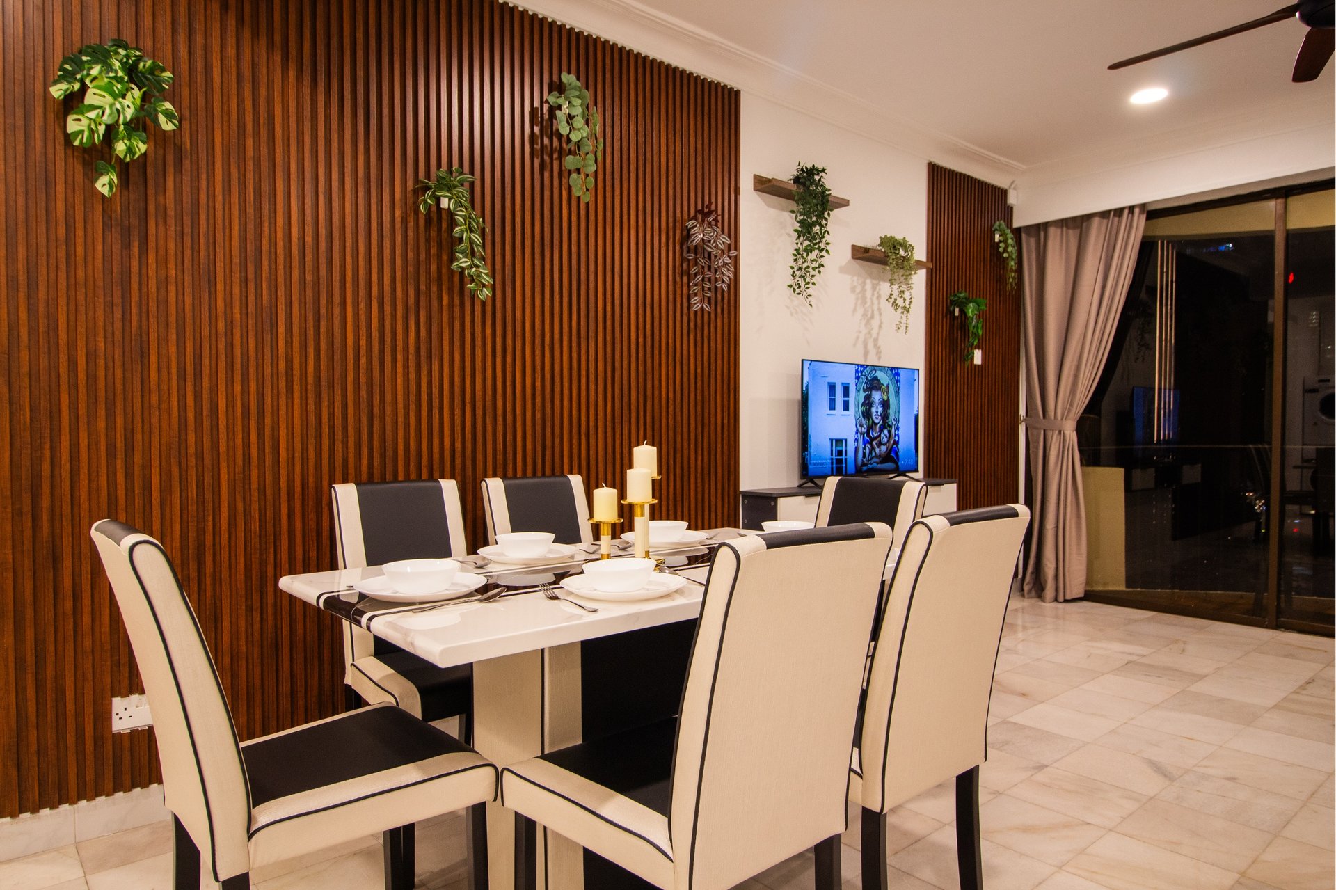 Downtown Condominium KL dining area prepared for short-term rental guests