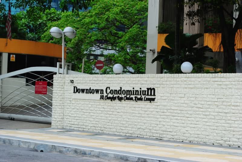 Downtown Condominium entrance in Kuala Lumpur city centre